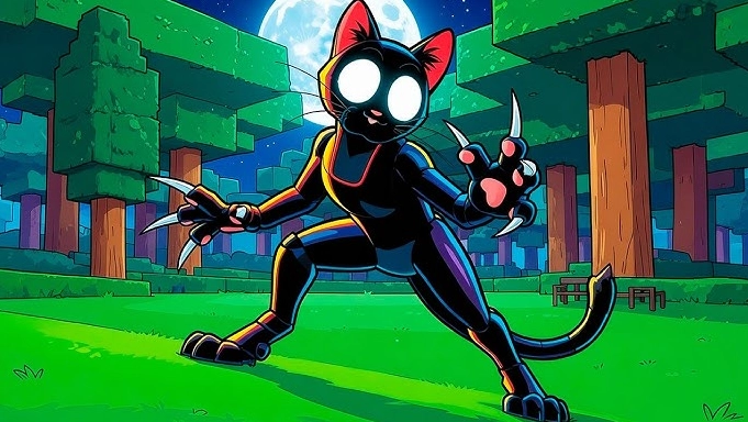 Gato monstruo en 99 noches en el bosque