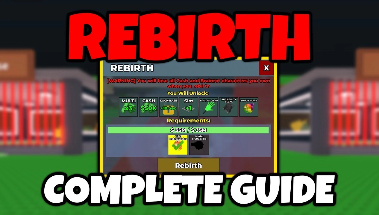 Cómo funciona el Rebirth en Steal a Brainrot