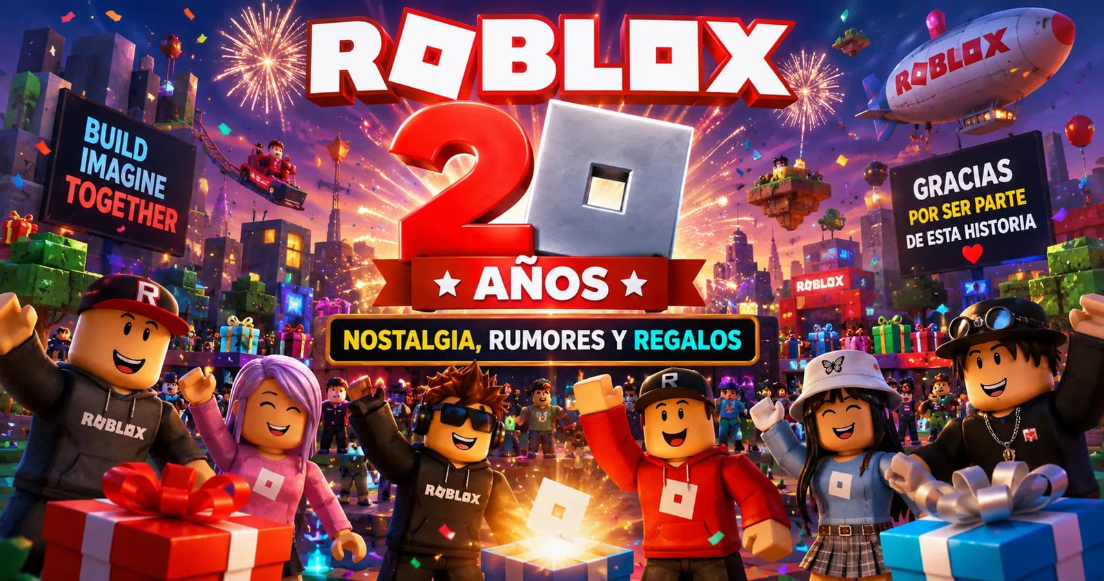 Cumpleaños 20 de Roblox. Nostalgia, rumores y regalos.